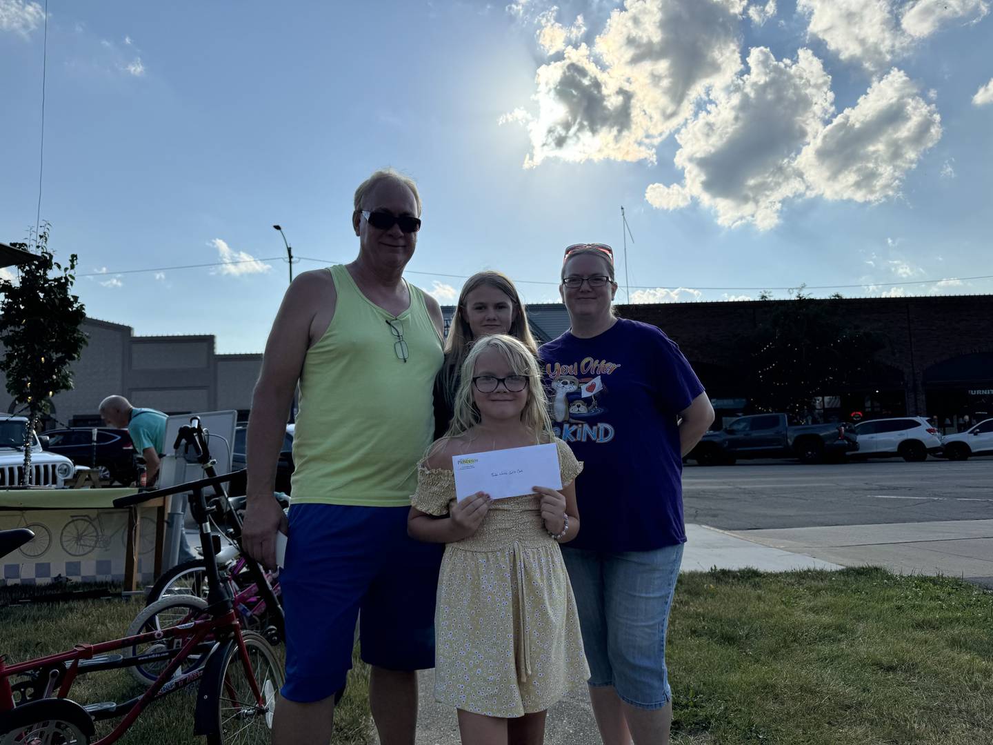 Zaelya Kinsley was a runner-up, receiving a $100 gift card to Bike Works in Peru.