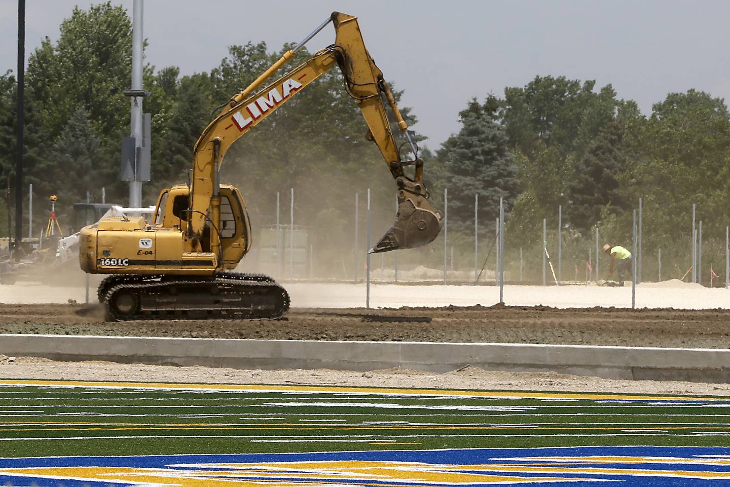 Construction continues on the Johnsburg High School's new athletic complex on Wednesday, June 19, 2024.