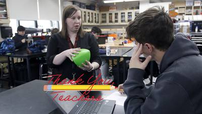 Former Fermilab engineer ‘thrives’ on sharing passion for science with Huntley students