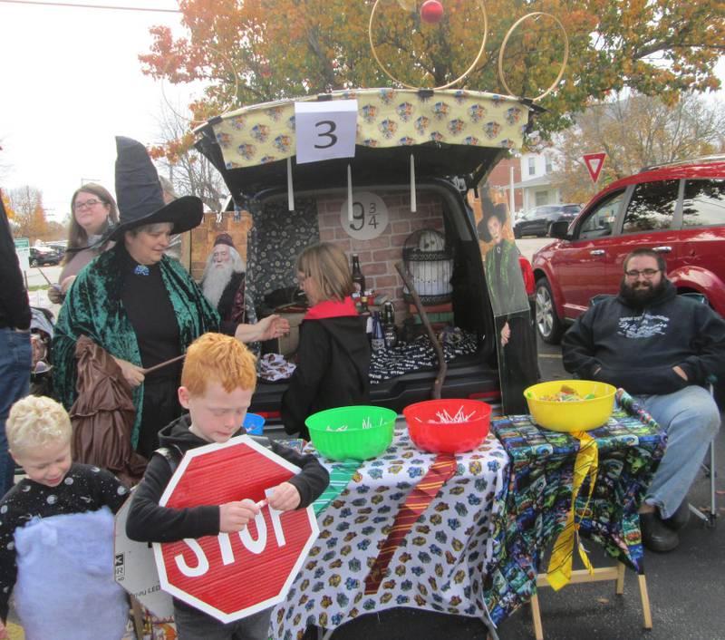 The Forbes family's  Harry Potter-themed trunk was chosen as the children’s favorite trunk at this year’s Trunk or Treat sponsored by St. Mary’s Catholic Church and the United Methodist Church of Plano.