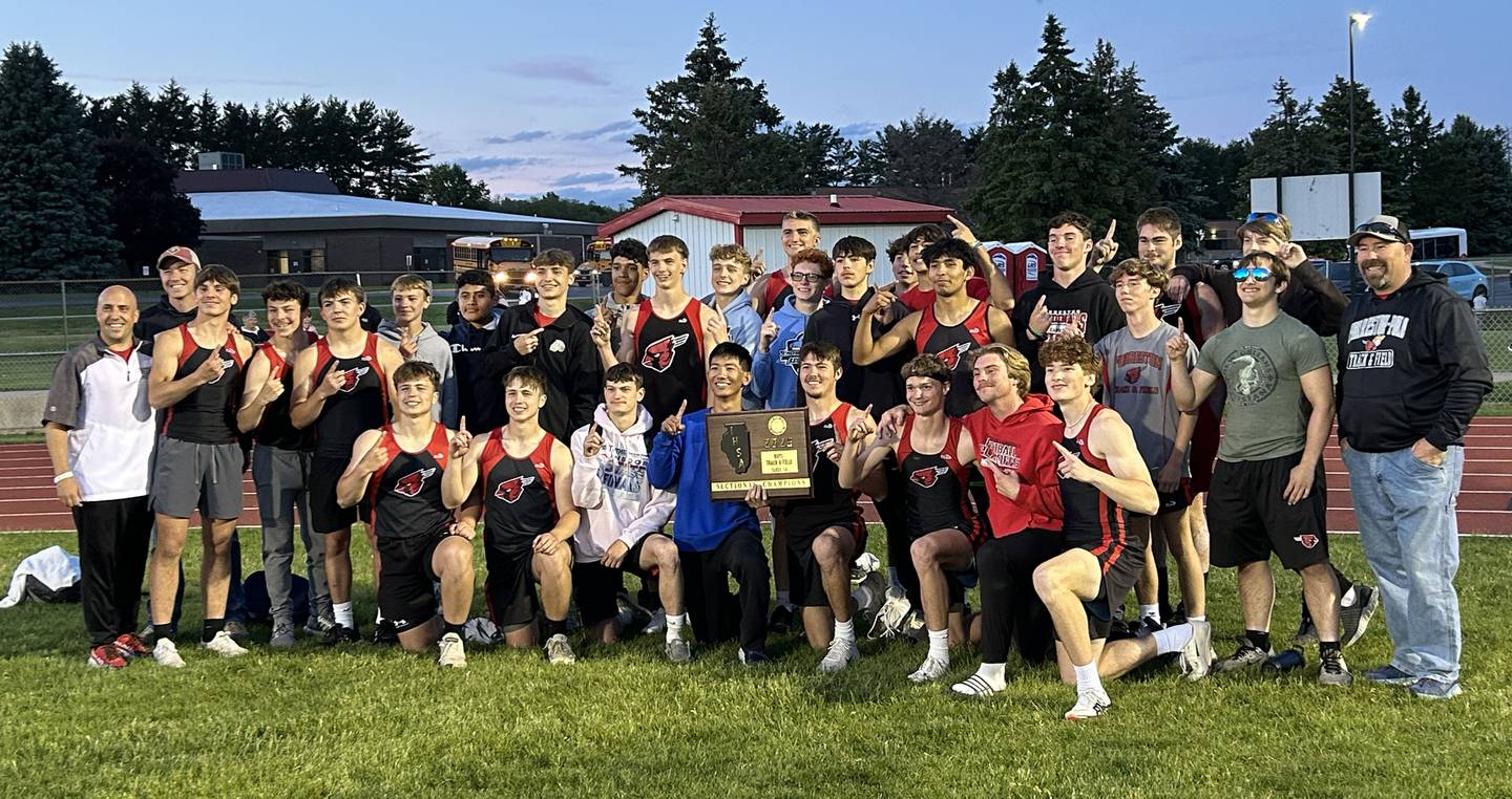 Members and coaches of the Forreston-Polo track team won the 1A Oregon Sectional at Landers-Loomis Field on Friday, May 23, 2025.