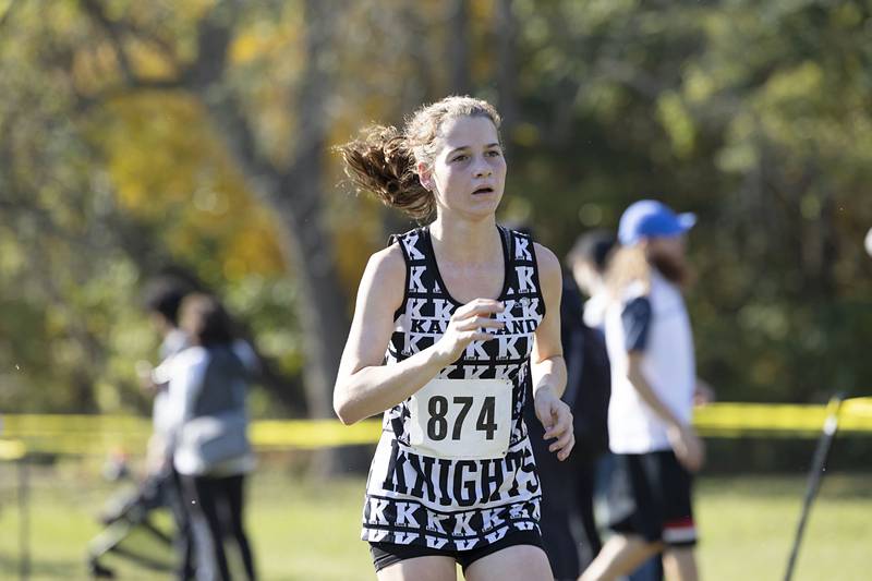 Kaneland’s Danielle Bower finished 13th Saturday, Oct. 22, 2022 class 2A cross country regional in Sterling.