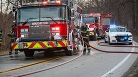 Person found dead inside burned car after crash near Bull Valley