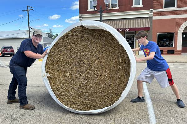 Mt. Morris StrawFest ends with bale races, music and sculpture winners