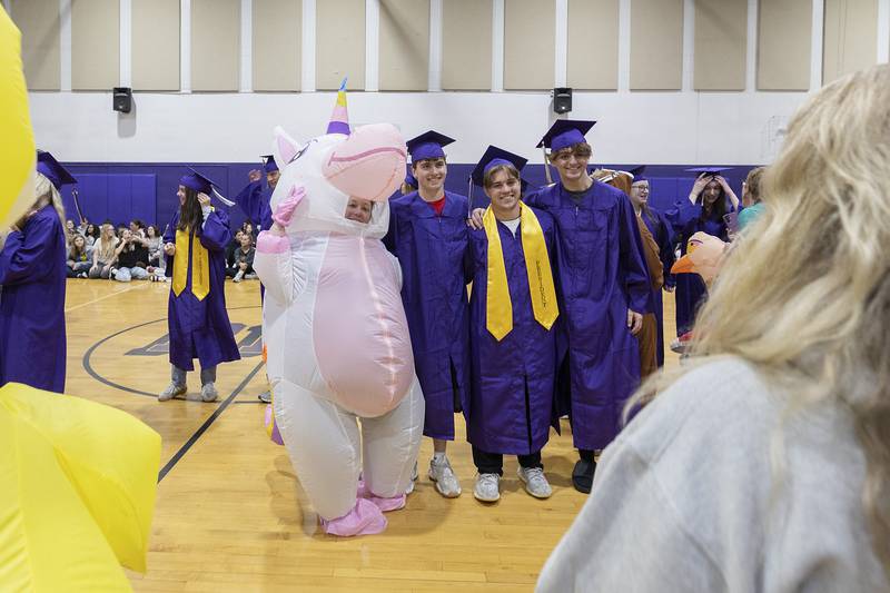 Mom and students pose for photos Wednesday, May 21, 2025, at Reagan Middle School.