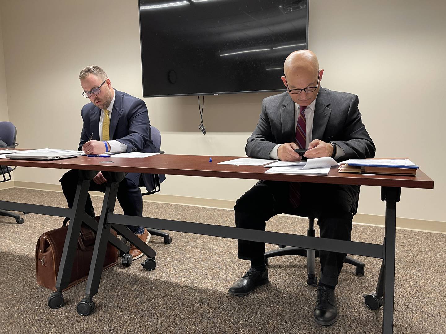 Sam Weyers (left) and Steve Cuda (right) were appointed by Chief Judge James Cowlin to serve on the electoral board for the objection case against Sheriff's candidate Tony Colatorti.
