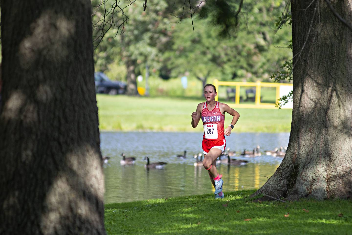 Ella Dannhorn of Oregon takes third Tuesday, Aug. 23, 2022 in the Rock Falls Rocket Run at Centennial Park.