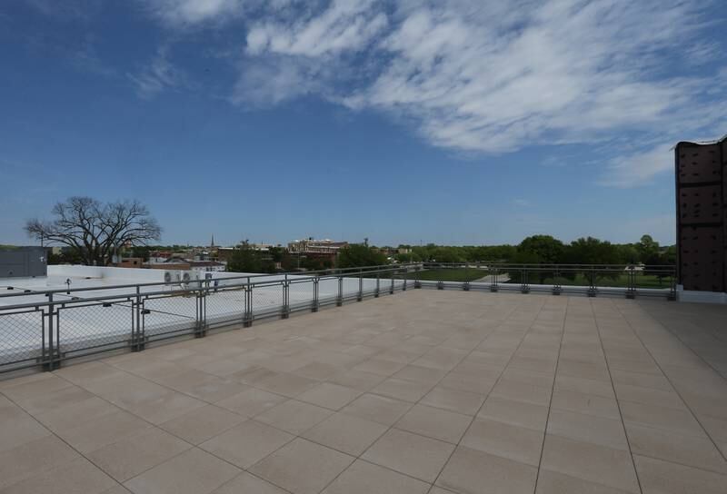 A view of the rooftop area inside the new YMCA on Monday, May 6, 2024 in Ottawa. The rooftop is over 3,000 square foot of space to hold private parties and gatherings.