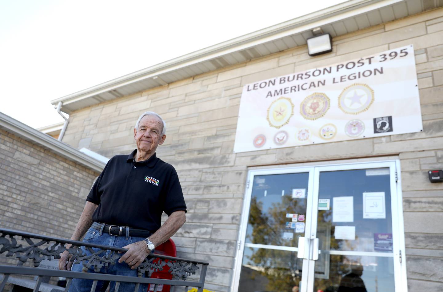 U.S. Army Veteran Wendell Dominy at the Plano American Legion Leon Burson Post 395. Dominy and other post members are working with the help of Home Depot to renovate the building.