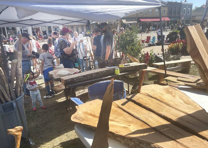 Specialty wood items were for sale at this vendor booth in the Market at Autumn on Parade Saturday, and Sunday,, Oct. 4-5, 2025 in Oregon.