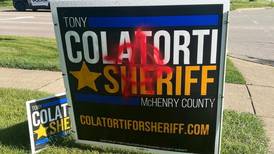 McHenry County sheriff’s campaign signs vandalized with anti-law enforcement symbols