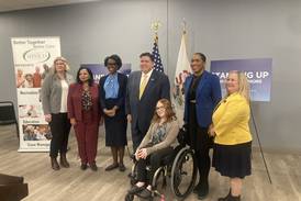 PHOTOS: Pritzker defends Social Security, Medicaid in Will County