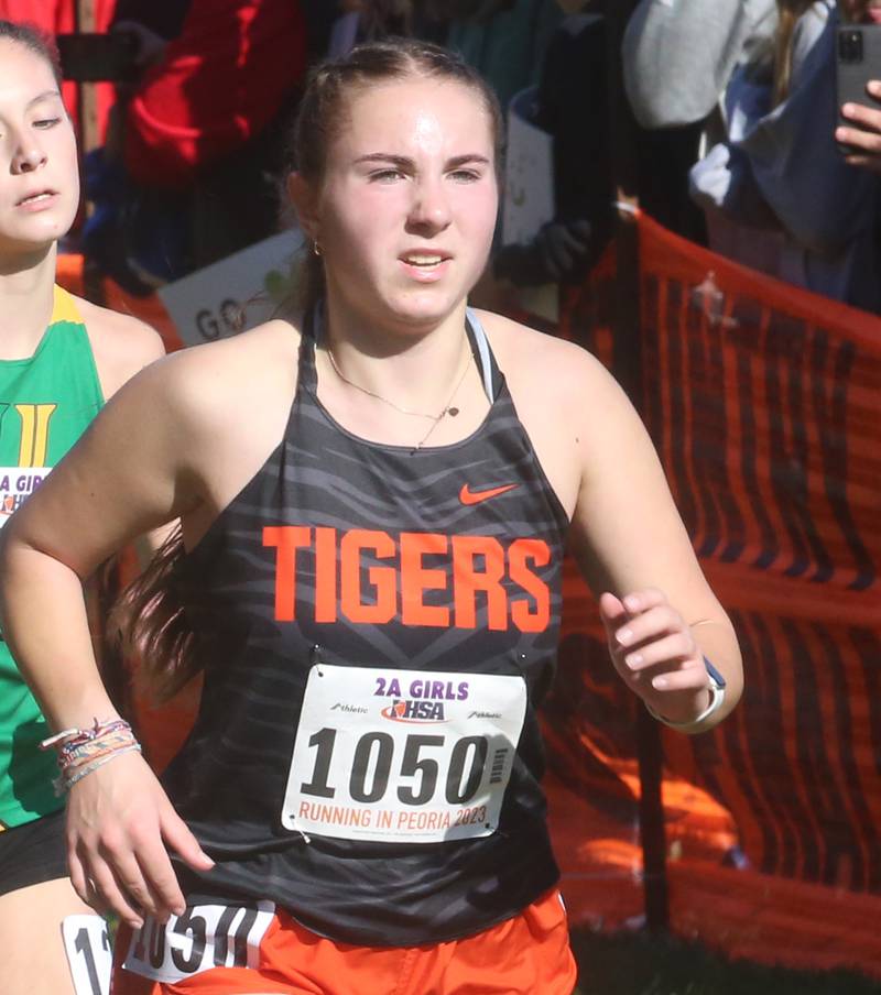 Crystal Lake Central's Sophia Parks competes in the Class 2A State Cross Country race on Saturday, Nov. 4, 2023 at Detweiller Park in Peoria.