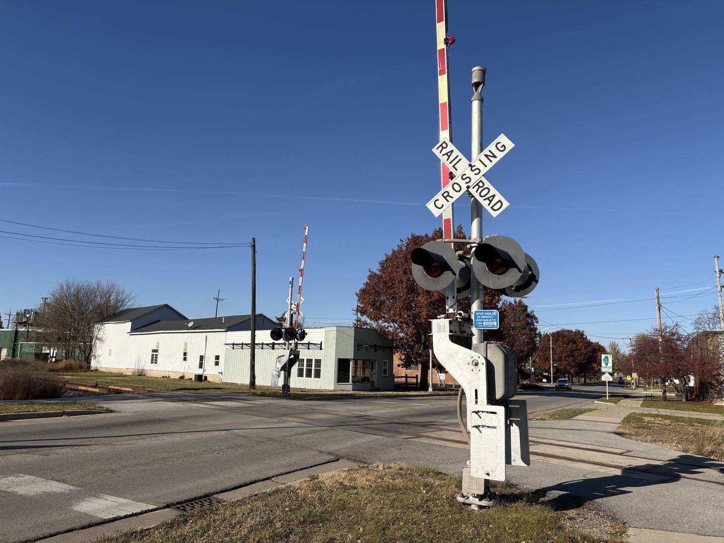 Train tracks by State Street in Marengo pictured Nov. 15, 2025.