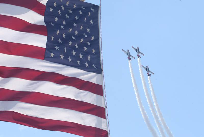 The Titan Aerobatic Team performs during the 10th annual TBM Avenger Reunion and Airshow on Saturday, May 17, 2025 at the Illinois Valley Regional Airport in Peru.