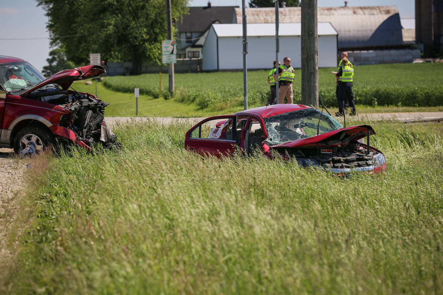 A fatal two vehicle-crash Thursday, June 2, 2022, near the intersection of Miller Road and Spring Grove Road in McHenry Township ended with one driver dead and the other hospitalized.
