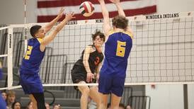Photos: Joliet Central visits Minooka for boys volleyball