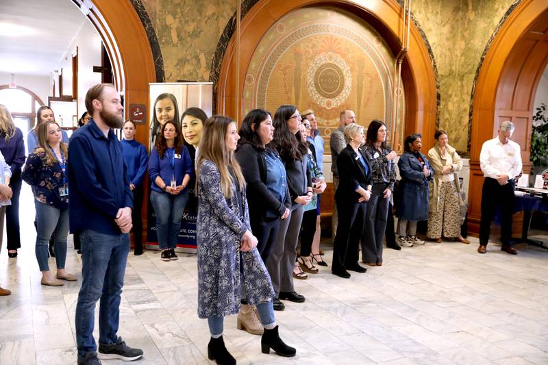 The annual Hands Around the Courthouse in honor of National Child Abuse Prevention Month was held on Thursday, April 10, 2025 at the Kane County Courthouse in Geneva.