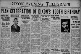 A bone-chilling cold snap, Dixon’s 100th and more historical covers from January 18