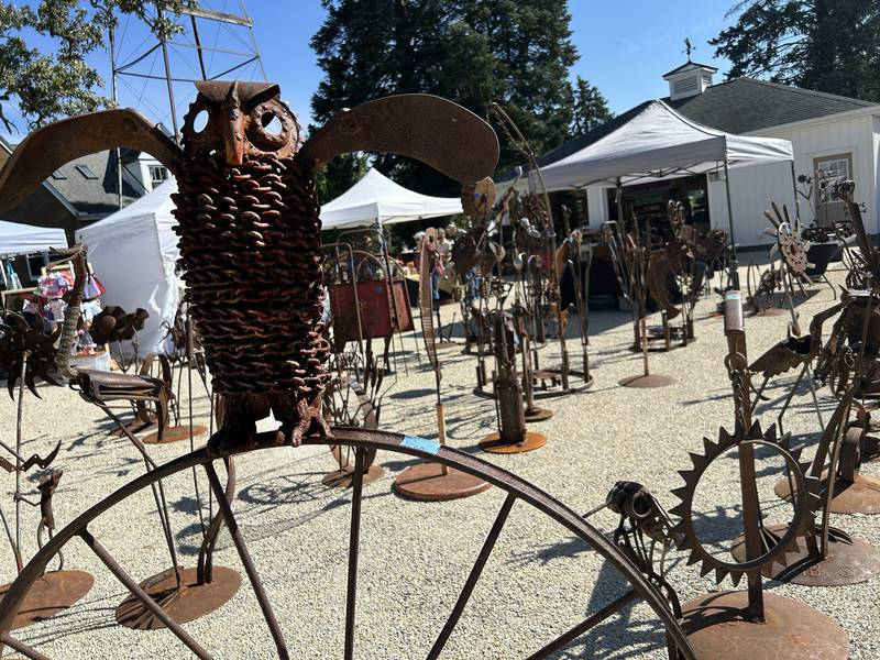 Hairy's Yard Art (Ron Meador of Chadwick) was one of the area artisans who had their wares for sale at Hough's Maple Lane Farm at the annual Back Roads Market on Saturday, Sept. 27, 2025.