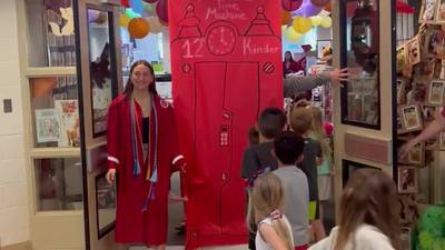 Video: Yorkville High School graduating seniors parade