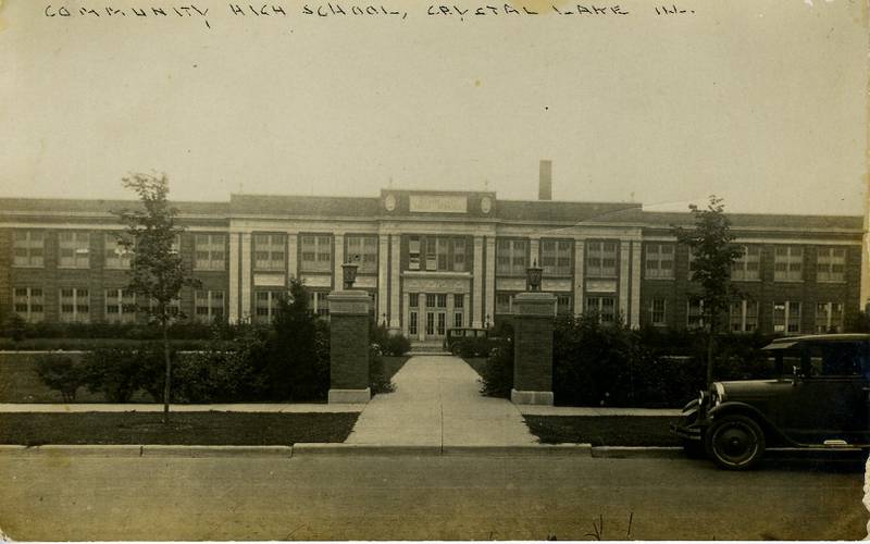 Crystal Lake Central celebrates 100 years on Saturday, Sept. 16, 2023 with a parade, alumni performances and a homecoming football game. The school pictured from an unknown date.