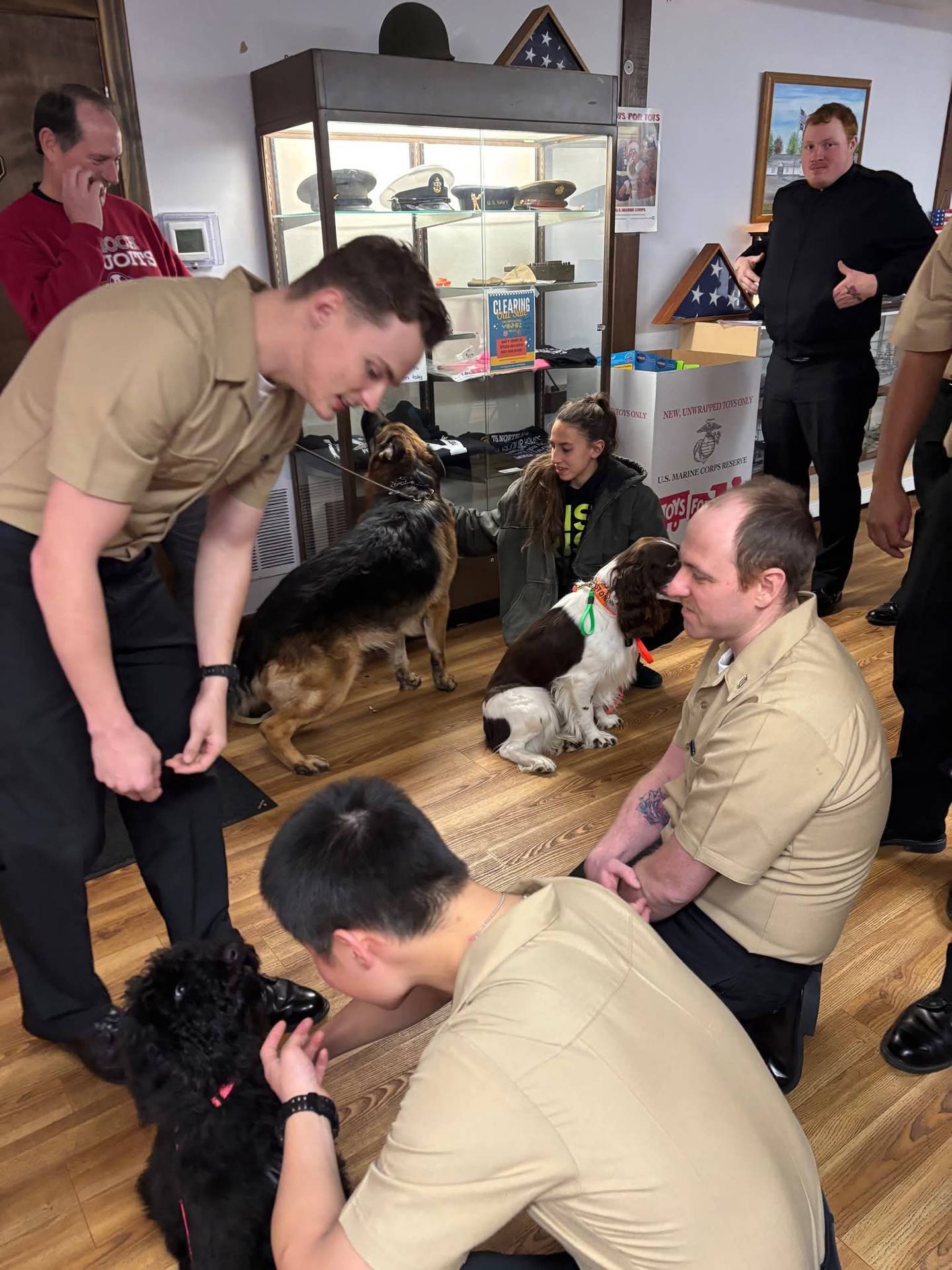 The event will include a visit from four comfort dogs from Canines 4 Comfort, in partnership with the Libertyville Fire and Police Departments, Grayslake Police and Waukegan Fire. The dogs were a hit during a previous visit, especially for sailors missing pets back home.