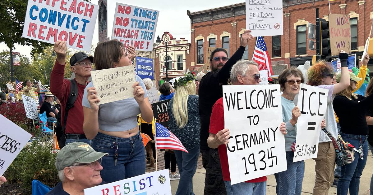 Hundreds turn out at Oregon’s No Kings rally to protest Trump policies