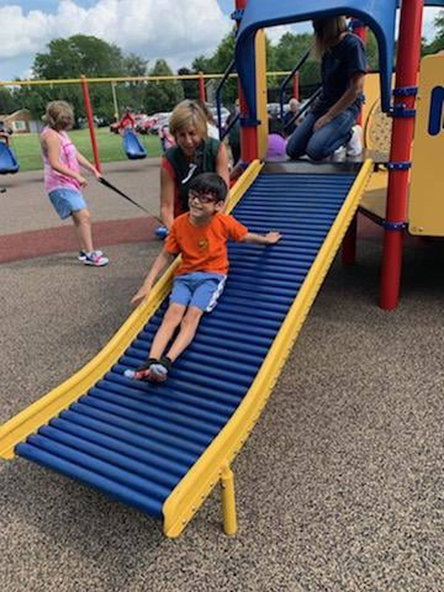 The Melvin J. Larsen School at the United Cerebral Palsy Center for Disabilities Service in Joliet is creating will be a semi-permanent sensory walk that will be installed on the floors and hallways and on the playground.