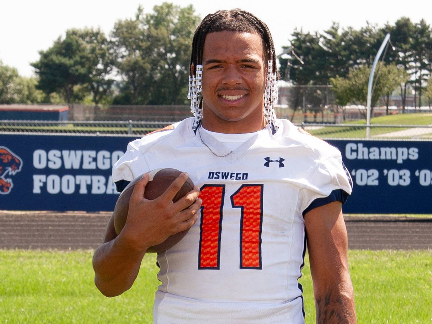 Oswego senior running back Mark Melton