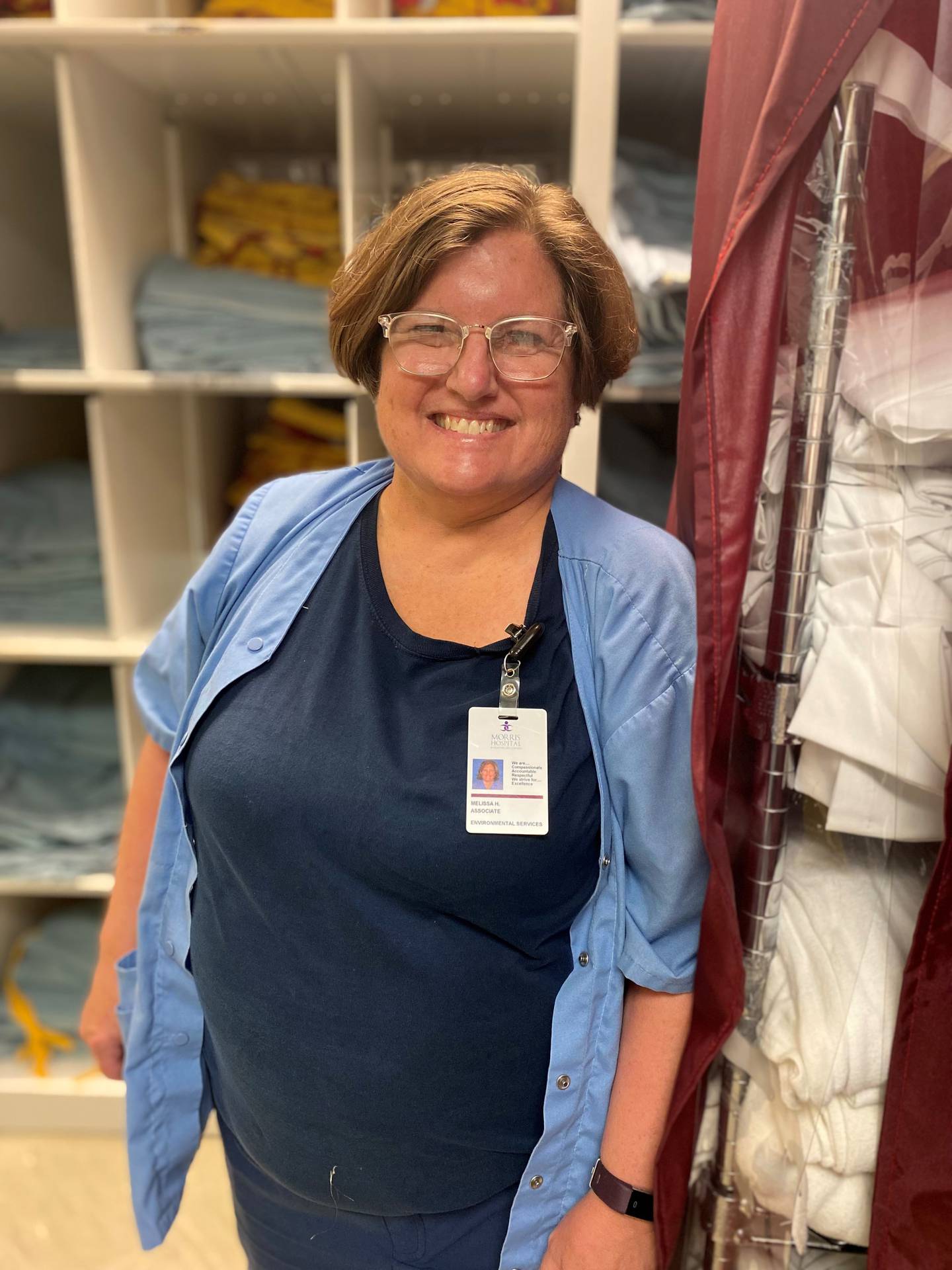 Melissa Hackett, an environmental services associate, is ‘hard working and very reliable’