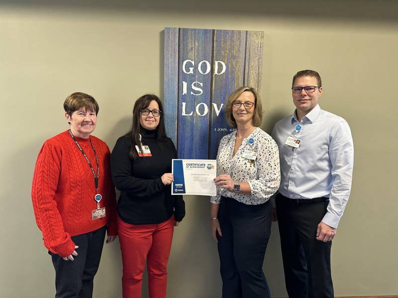 OSF Saint Luke executive leadership - Lori Christiansen, vice president of Support Services; Lisa Garcia, chief nursing officer; Jackie Kernan, president; and John Bowser, director of Finance