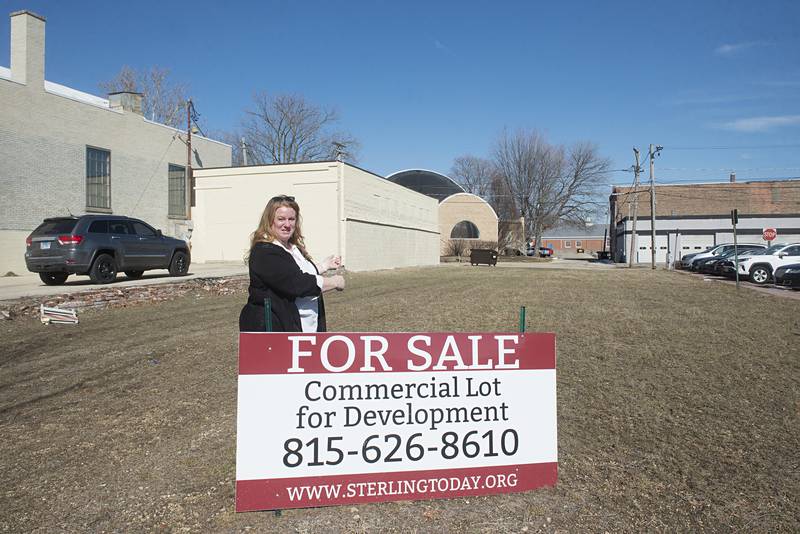 Sterling Main Street director Jana Groharing talks about the plan to build huts on an unused plot of land in downtown Sterling that will be used as incubators for small businesses.