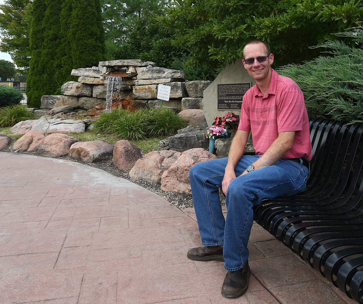 Utica mayor Dave Stewart poses for a photo at tornado memorial on Friday, Aug. 26, 2022 in Utica.