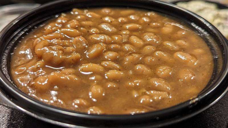 Pictured are the barbecued baked beans from Firewater BBQ in Crest Hill.