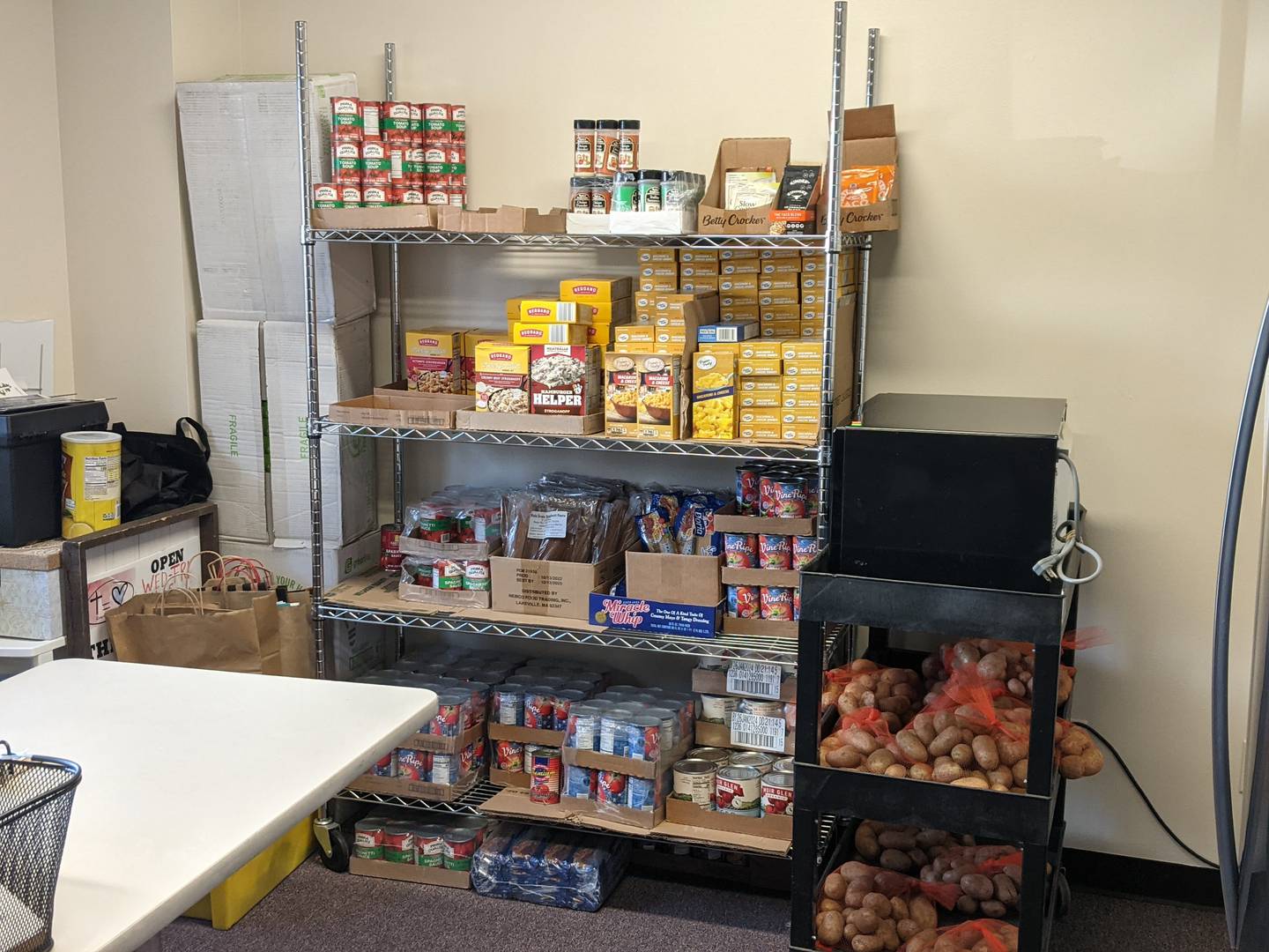 Grace Giving Joy is a ministry of Big Life Community Church in Oswego. The organization recently moved its food pantry from the church into a larger space at 170 S. Adams St. in downtown Oswego.