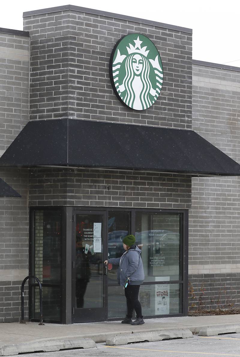 A customers finds the lobby of the store closed on Thursday, Nov. 17, 2022, at the Cary Starbucks location on Starbucks' Red Cup Day. Workers at Starbucks in Cary joined other workers across the country seeking to convince the company to better negotiate with its unionized locations.