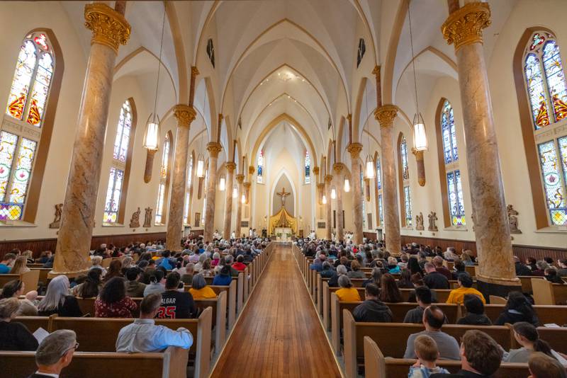 St. Hyacinth Church had full attendance for the National Eucharistic Pilgrimage on Monday, May 19, 2025, in La Salle. The pilgrimage made three stops in the La Salle area and began in the Archdiocese of Indianapolis.