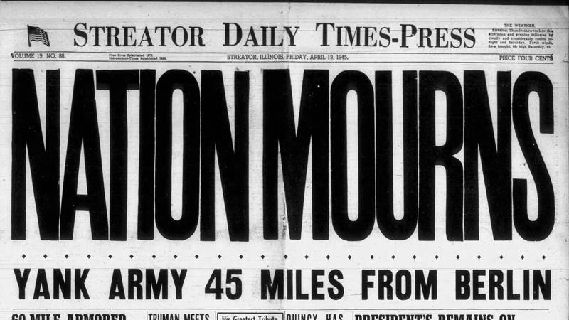 Historical covers for April 13: World mourns death of FDR