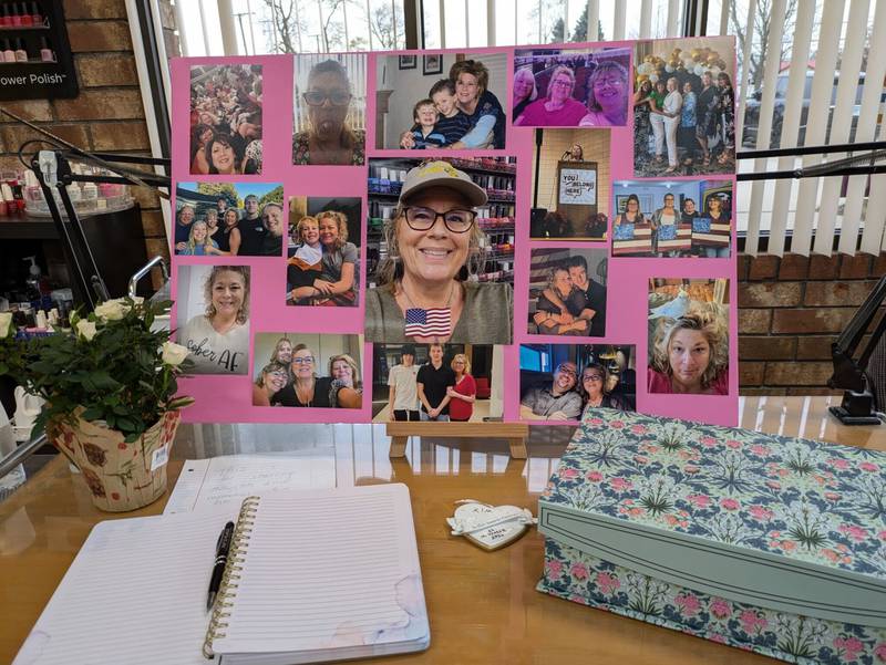 Staff members at Pat's Place in Wood Dale setup a memorial on Nov. 27, 2024, for their friend and coworker who was found shot to death outside her home five days earlier.