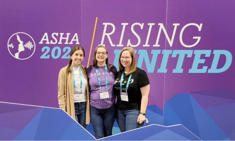 Members of the the Bureau Valley Speech and Language department (left to Right) Anna Zander, Linnea Anderson Guither, Jessica Chaney attended a national conference in Washington D.C.
