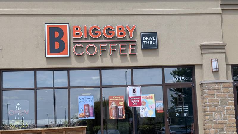 Biggby Coffee quick service coffee shop in Shorewood is now under new ownership and is seen on Monday, May 26, 2025.