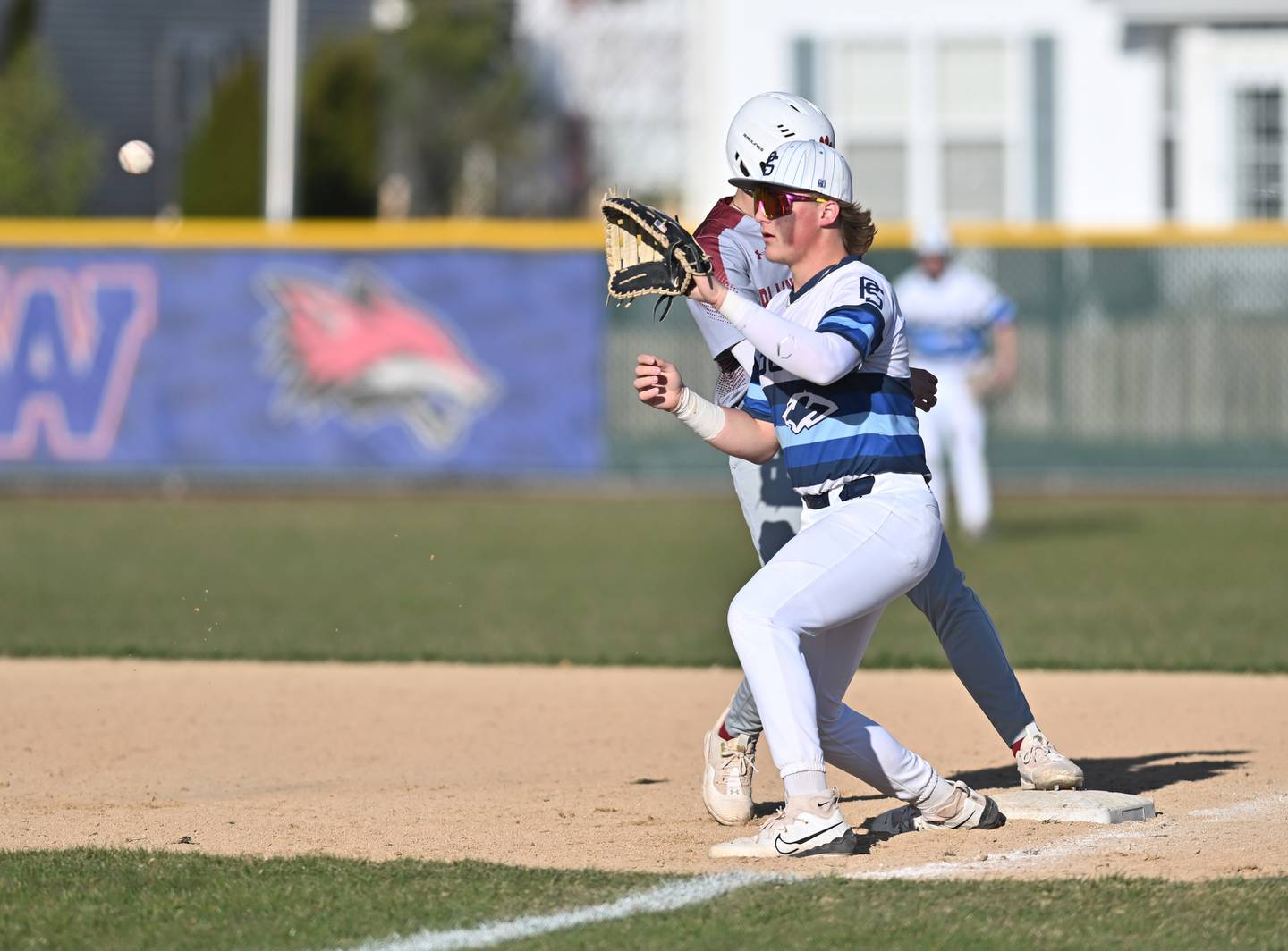 Plainfield South's Daniel McCauley in action during the conference game against Plainfield North on Friday, April. 12, 2024, at Plainfield.