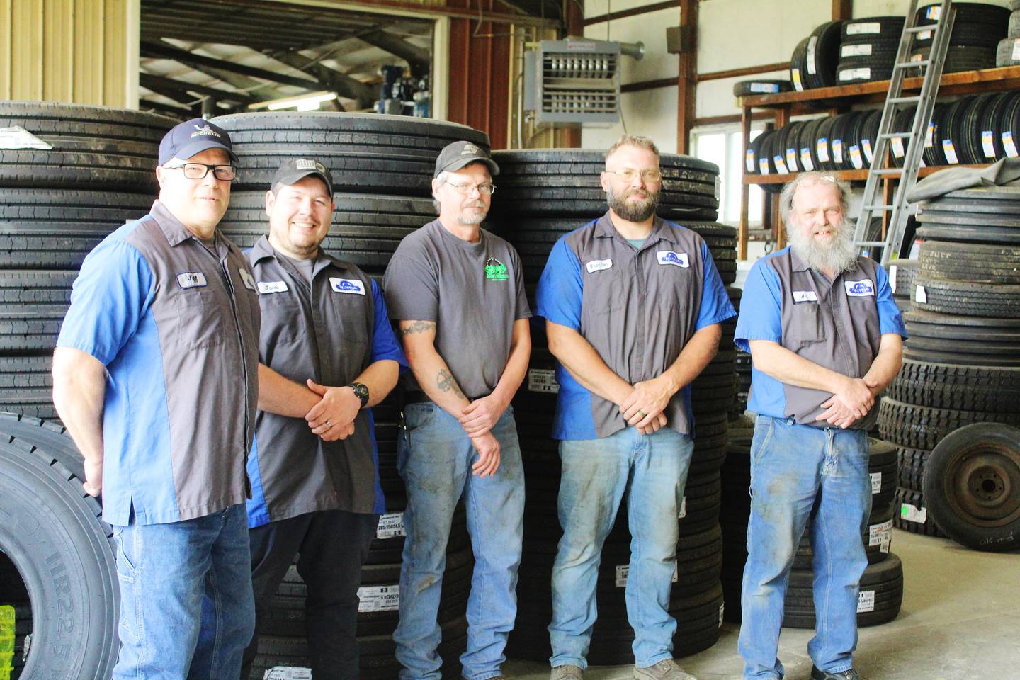 Jeff VanderEire (left), manager of Harry's Farm Tire in Fulton, oversees a staff of experienced technicians who work on not just tires for farming equipment, but also vehicles such as cars, trucks, semis, construction equipment, lawn mowers and ATV/UTVs. "Tires are the main thing that we do, and farm tires is our niche in the market," VanderEide said. "We do all tires from lawn and garden, trucks, semis, construction equipment and all of that type – ATV, lawn mower, whatever you got, we can take care of it for you."