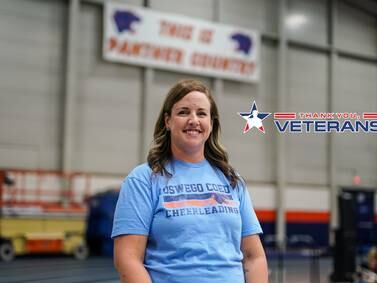 After serving with U.S. Army ROTC in Kuwait, now an Oswego special ed teacher, cheer coach