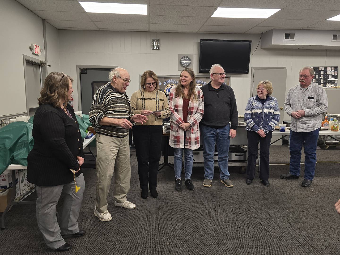 The Marseilles Lions Club donates $2,500 to the Marseilles Nursing Service.