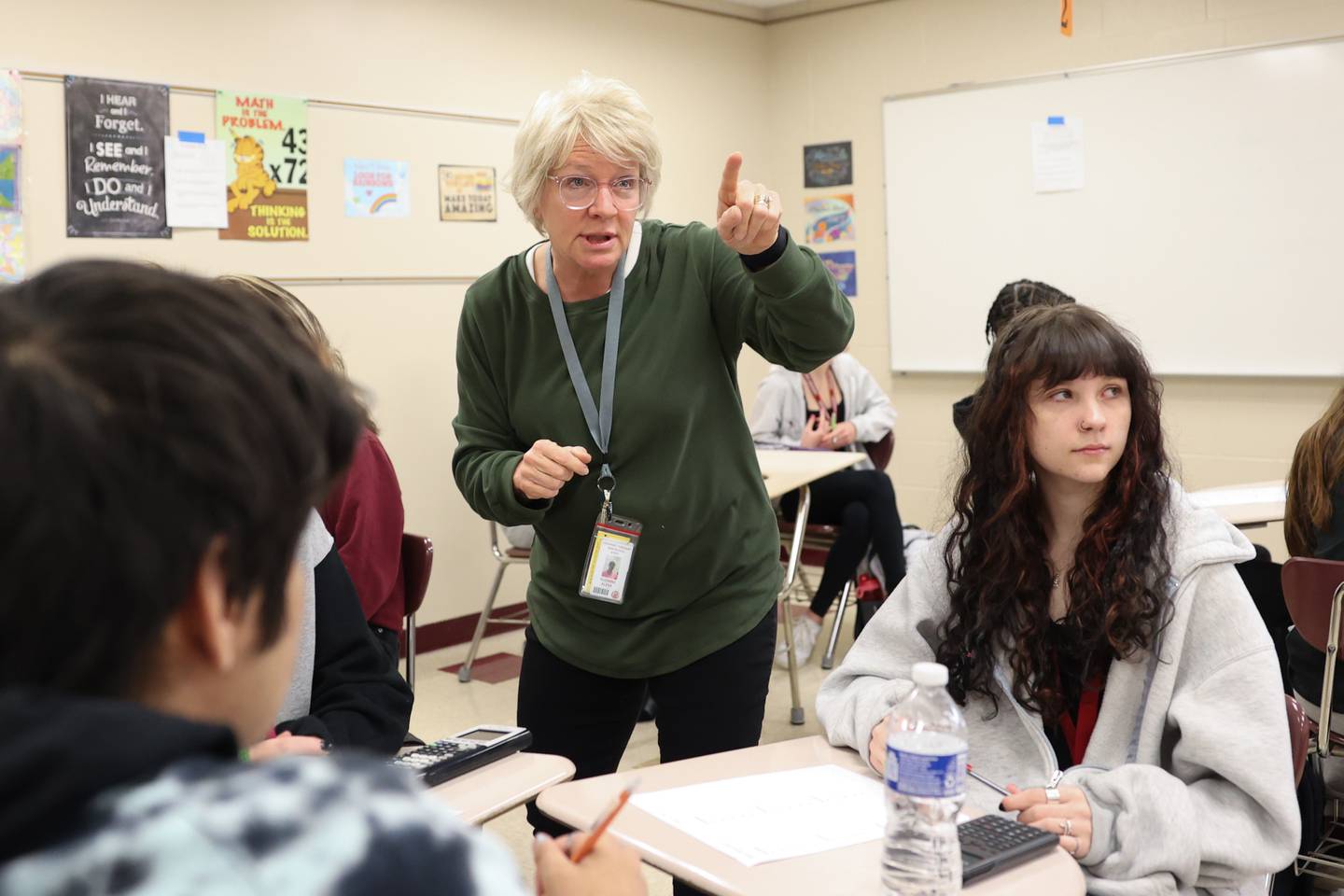 Suzanne Alexa is the college algebra/trigonometry and Integrated Math 2 teacher at Lockport Township High School. She will retire at the end of 2021-2022 school year after teaching 33 years. Alexa is also an alumna of the school. Wednesday, April 20, 2022, in Lockport.