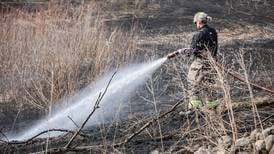 Brush fire burns 4 acres near Marengo