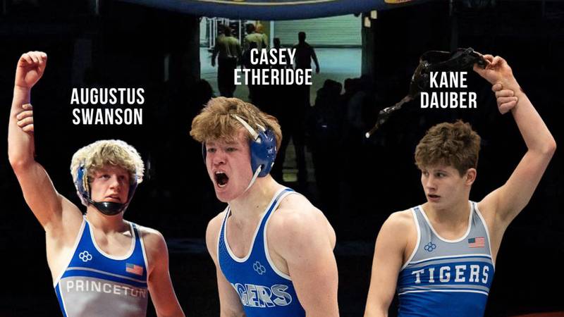 Princeton wrestlers Augustus Swanson, Kane Dauber, Casey Etheridge take aim at state 