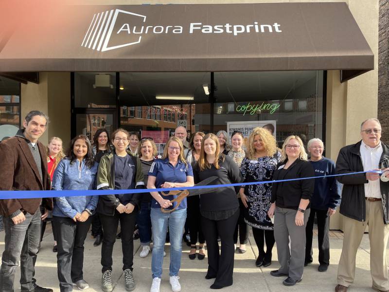 Oswego Area Chamber of Commerce welcomed Aurora Fast Print back with a ribbon cutting ceremony. The group got a tour and networked during the event. Aurora Fast Print is located at 54 E. Galena St. in downtown Aurora.